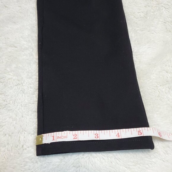 Zara Basic Black‎ Elastic Moto Straight Leg Knee Patches Leggings Pants Women L - Picture 4 of 8